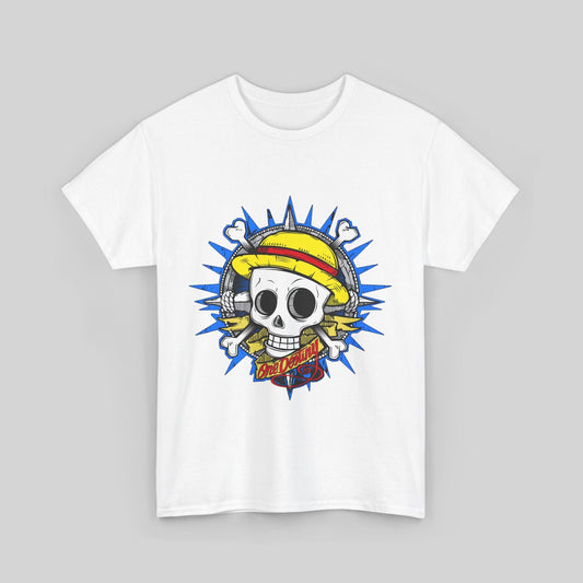 One Piece Straw Hat Skull Tee Design