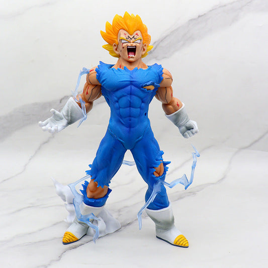 27cm Vegeta Action Figure Dragon Ball Z Super Saiyan Sacrifice Outbreak Goku GK with Two Replaceable Heads