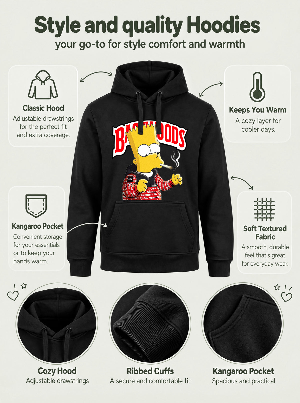 Bart Simpson Backwoods Hoodie