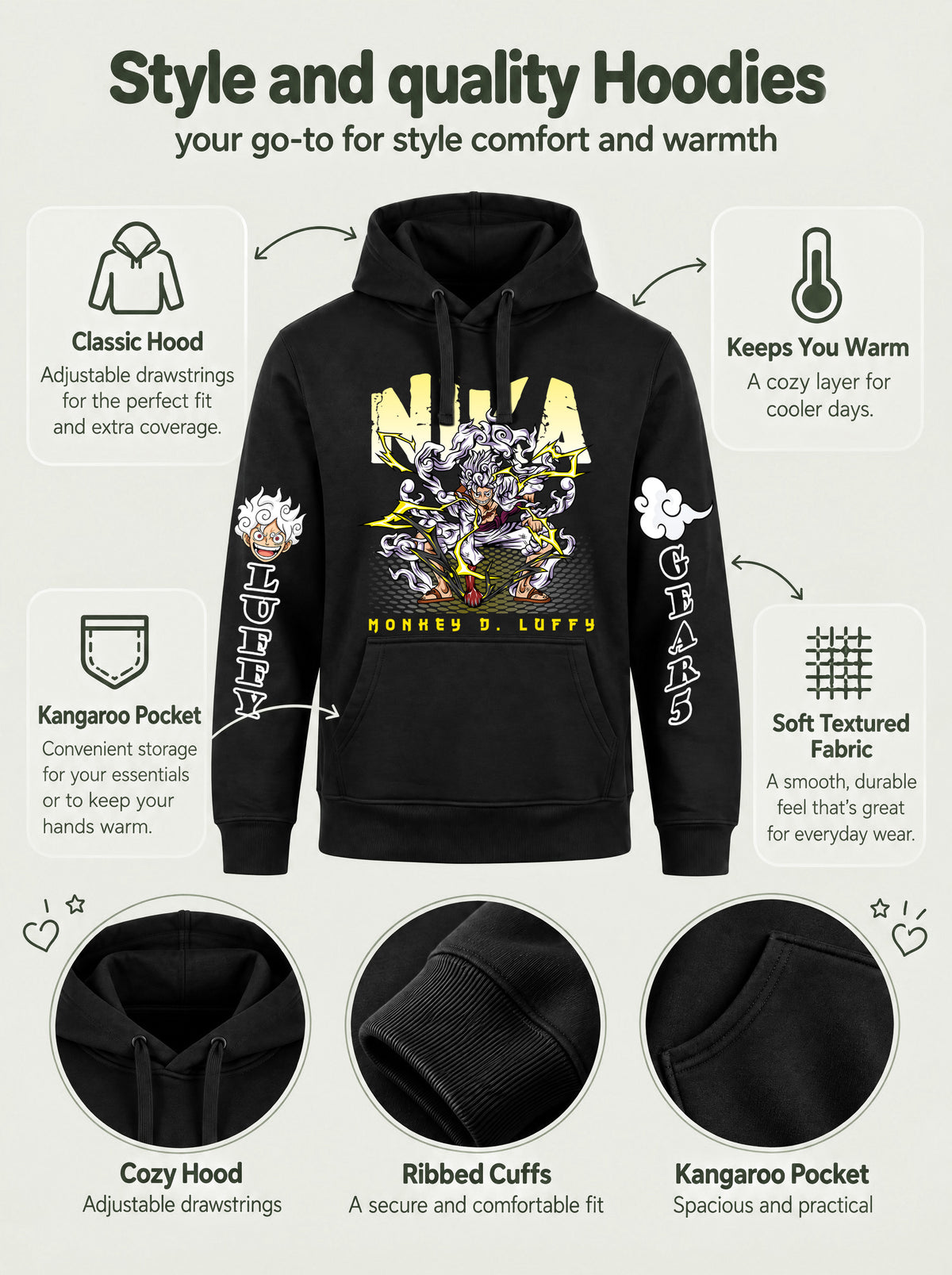 Monkey D. Luffy Gear 5 Hoodie
