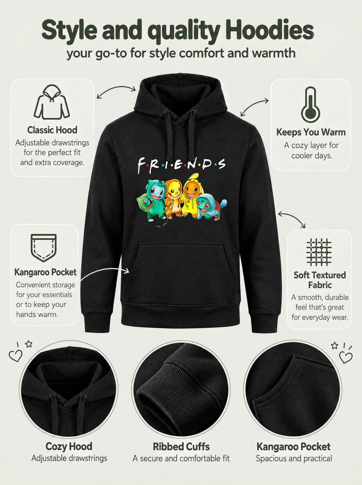 Pokémon Friends Hoodie