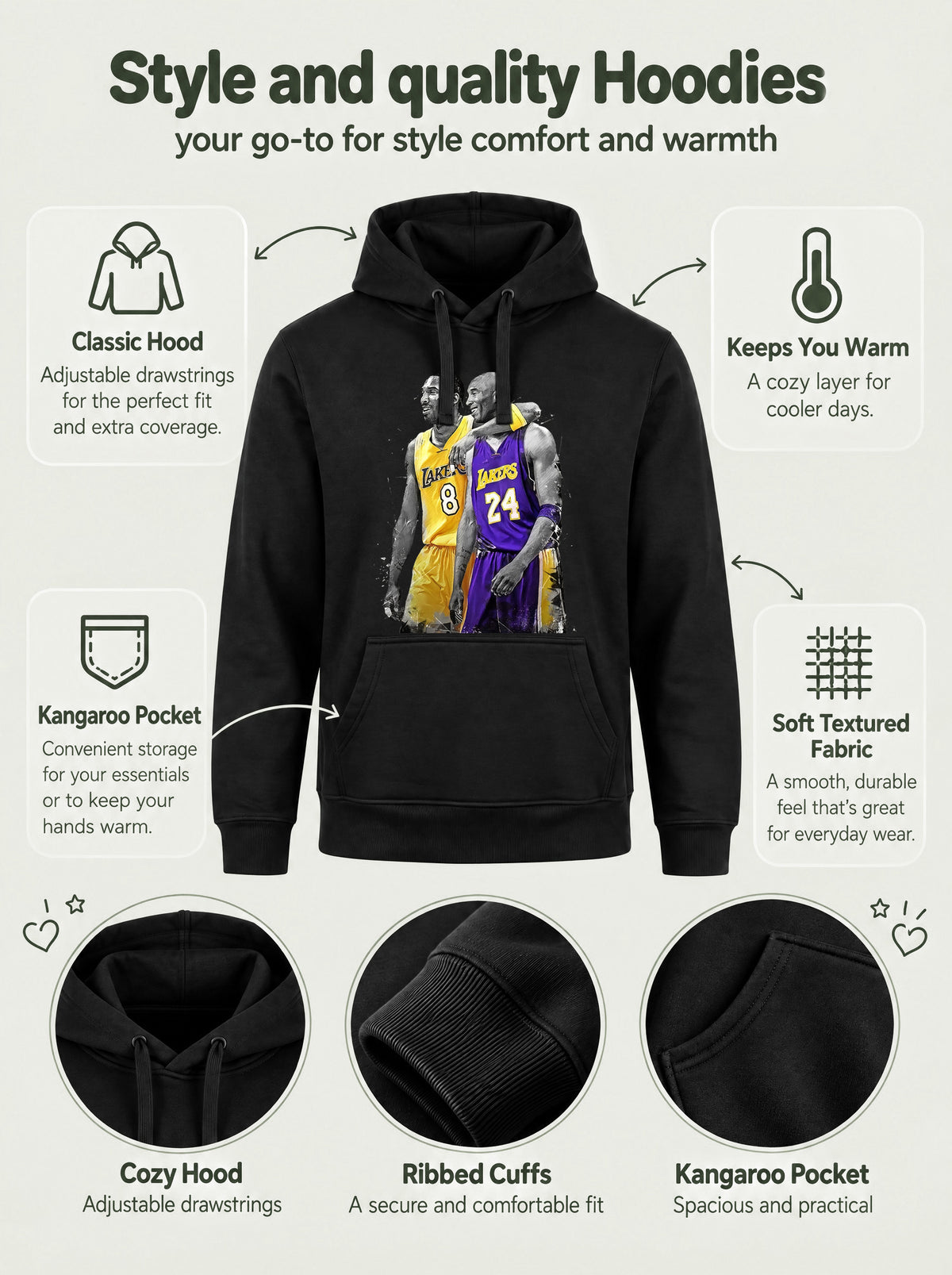 Kobe Kordan Lebron Hoodie
