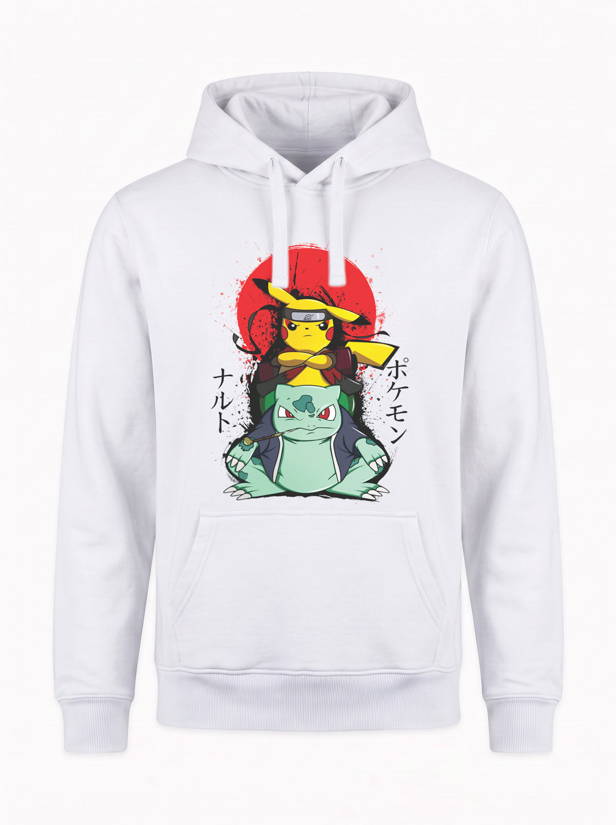 Pikachu and Bulbasaur with Naruto Inspired Hoodie
