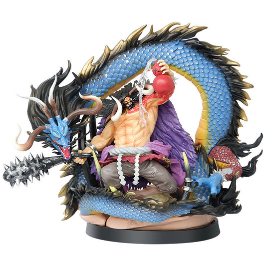 31cm One Piece GK Kaidou Anime Figure Four Emperors Large Manga Statue Action Figurine Collectible Model Toys Desktop Ornaments