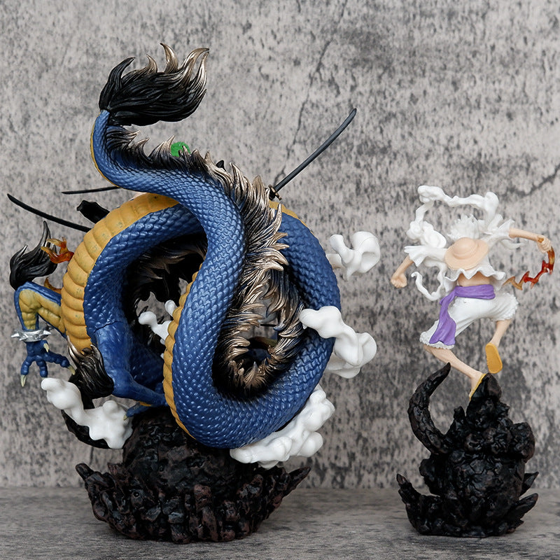Anime One Piece Luffy Gear 5 Nika Zoro Vs Kaido anime figure Action Figurine Collection Model Toys Statue Kids Christmas Gifts