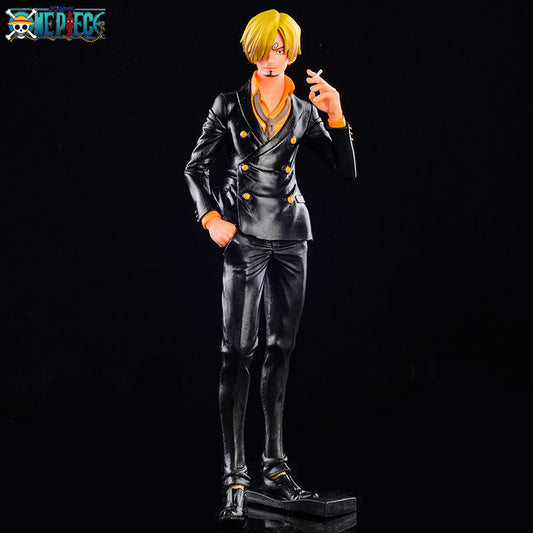 Big One Piece Figures Sanji Smoke Standing Gear 2 Flag Battle Kaidou PVC Figures Gift Dol