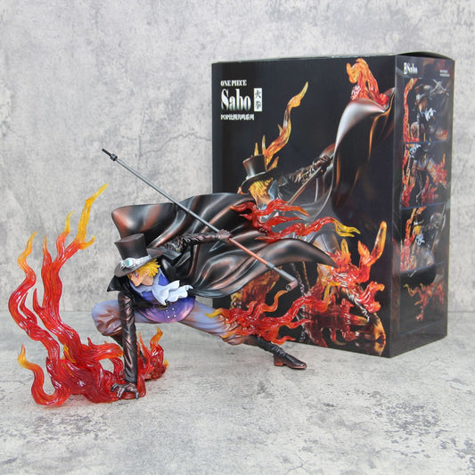 One Piece IU Resonance Series Fire Fist Sabo Flame Scene Statue Model Ornament Figure Gift